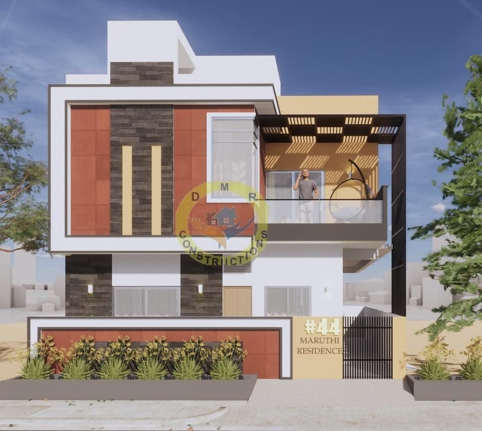 3D architectural render of Maruthi Residence